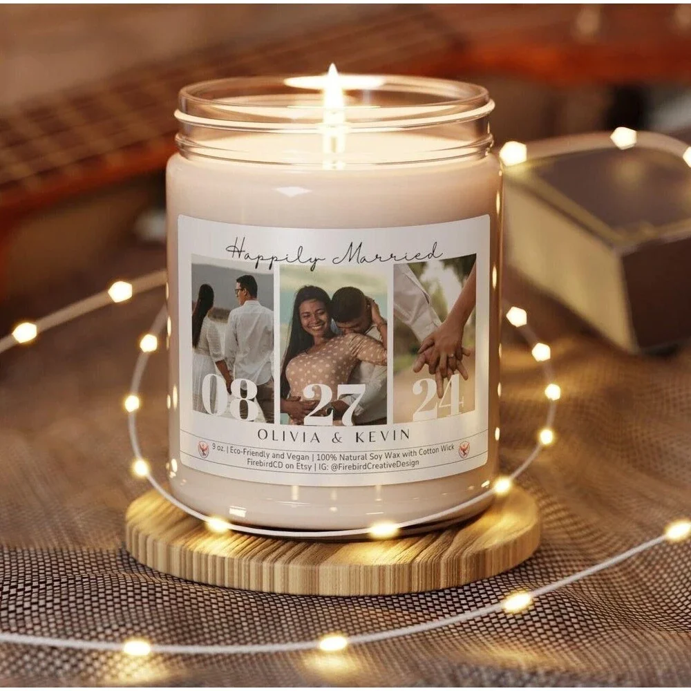 Couples Keychain Set Personalized Photo Calendar Love Theme Clear Plastic